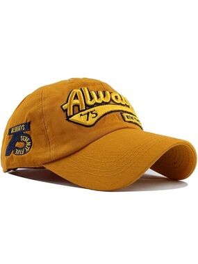NWT Yellow Women’s Baseball Cap Adjustable Casual Hat Summer